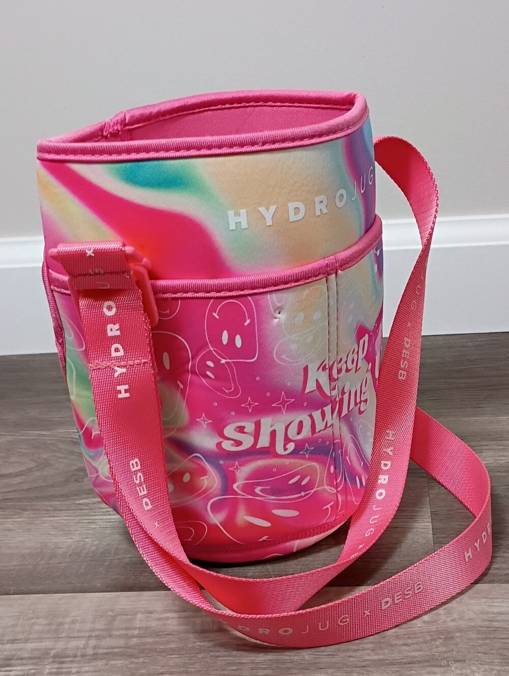 Hydrojug X Desb Keep Smiling Multicolor Psychedelic Tie Dye Neoprene Water Bag